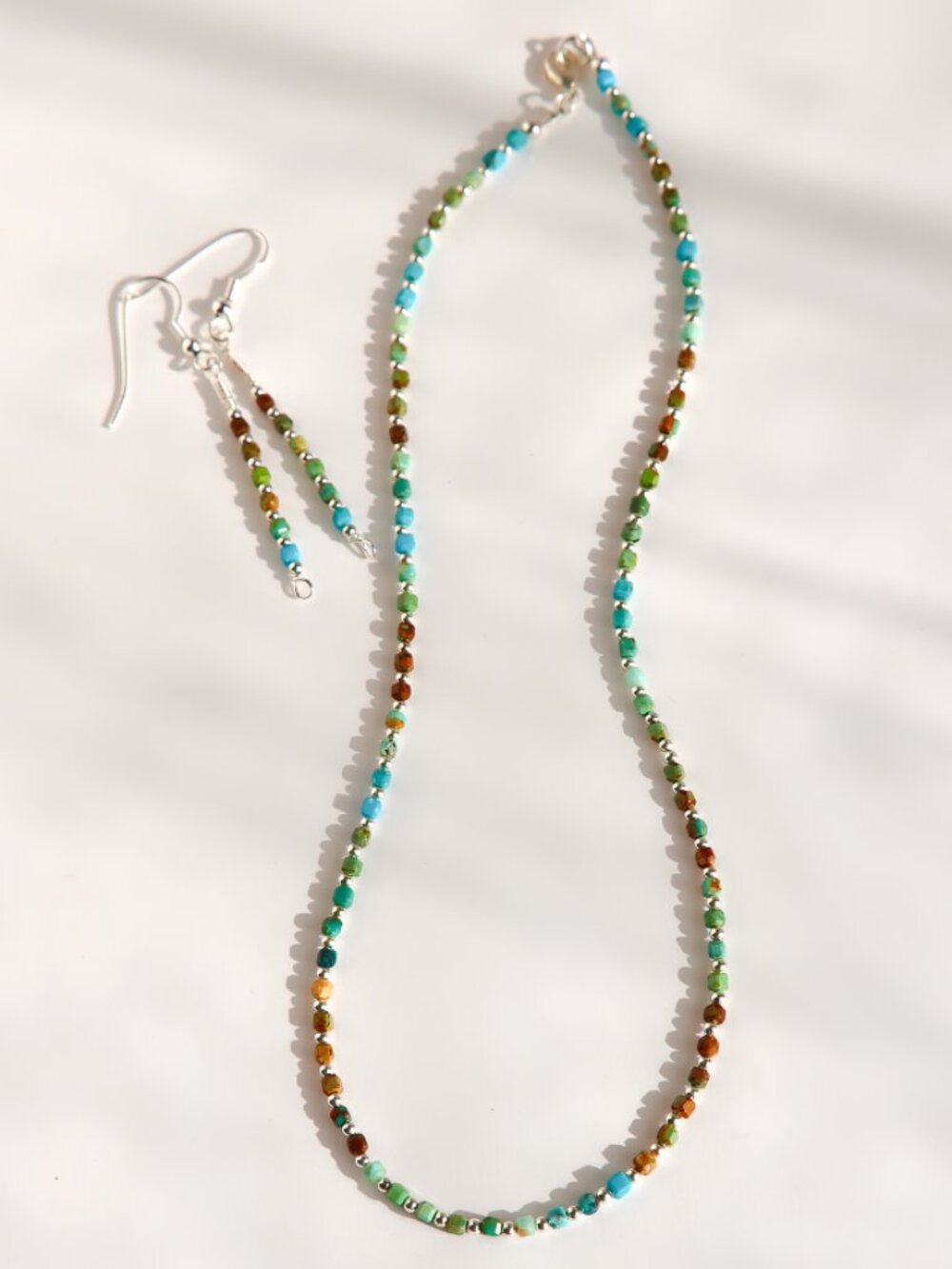 Hubei Turquoise Choker and Earrings Set
